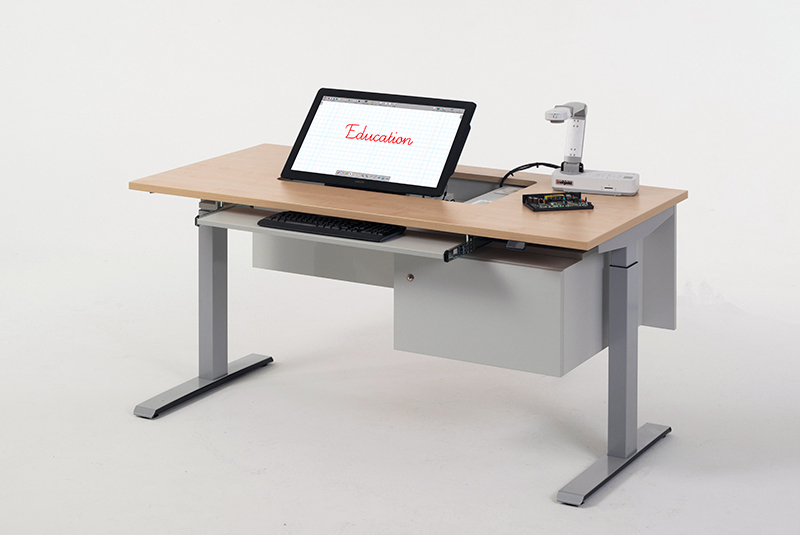 Teacher's desk ino.basic with interactive display and document camera